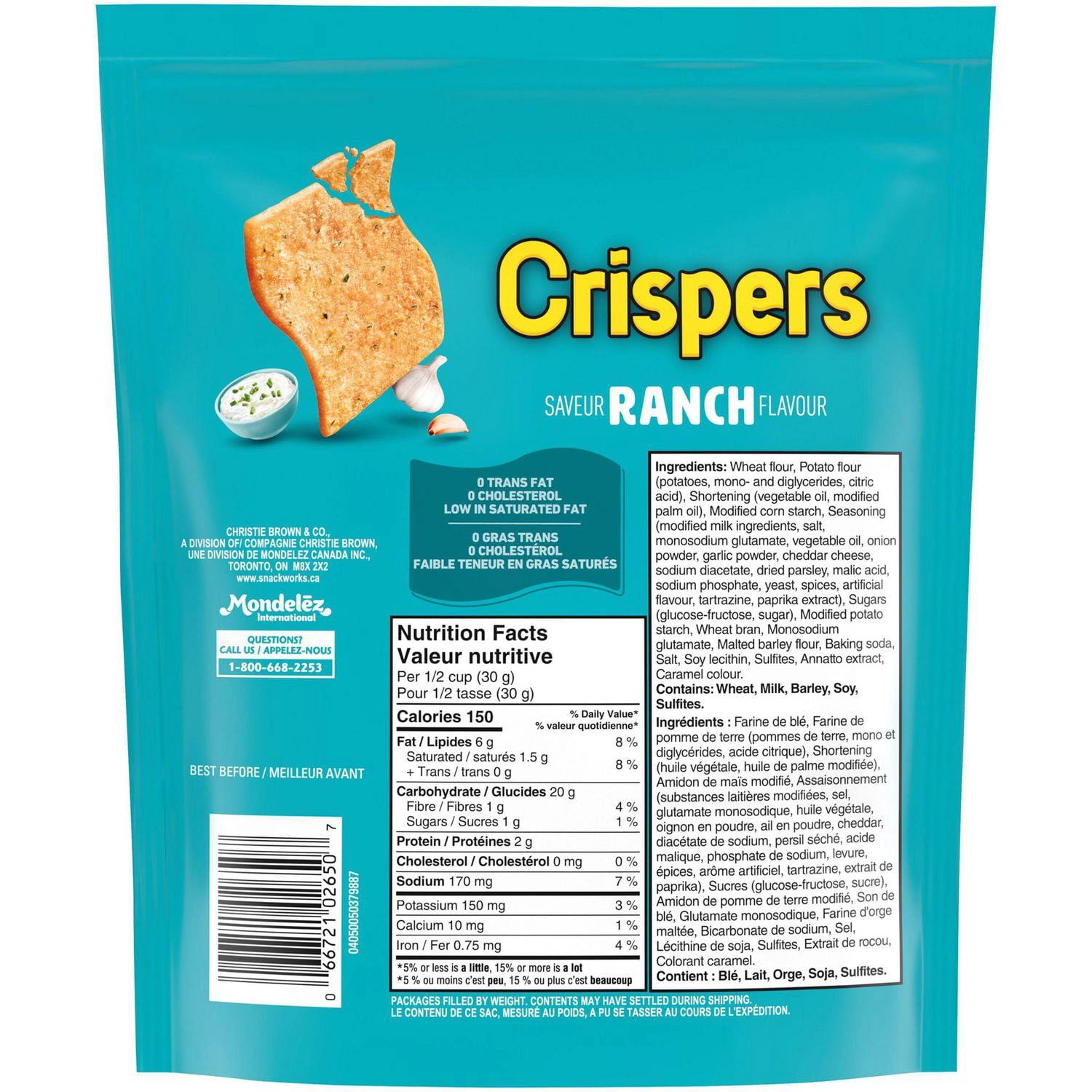 Christie Crispers Ranch Cracker Snacks, 145g - Image 2