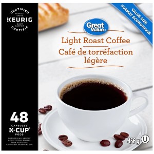 Great Value Light Roast Keurig K-Cup Pod 456g
