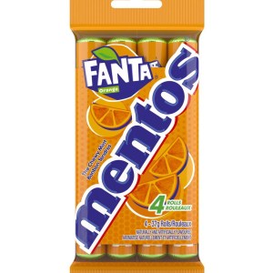 Perfetti Van Melle Mentos Chew Mint - Fanta Orange Flavour 148g