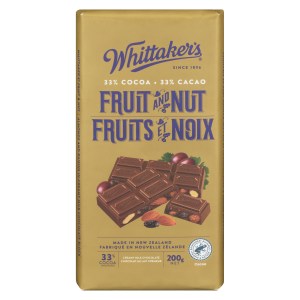 Whittaker's Fruit & Nut Chocolate Block 200g