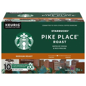 Starbucks Pike Place Roast Medium Roast Ground Coffee K-Cup Pods