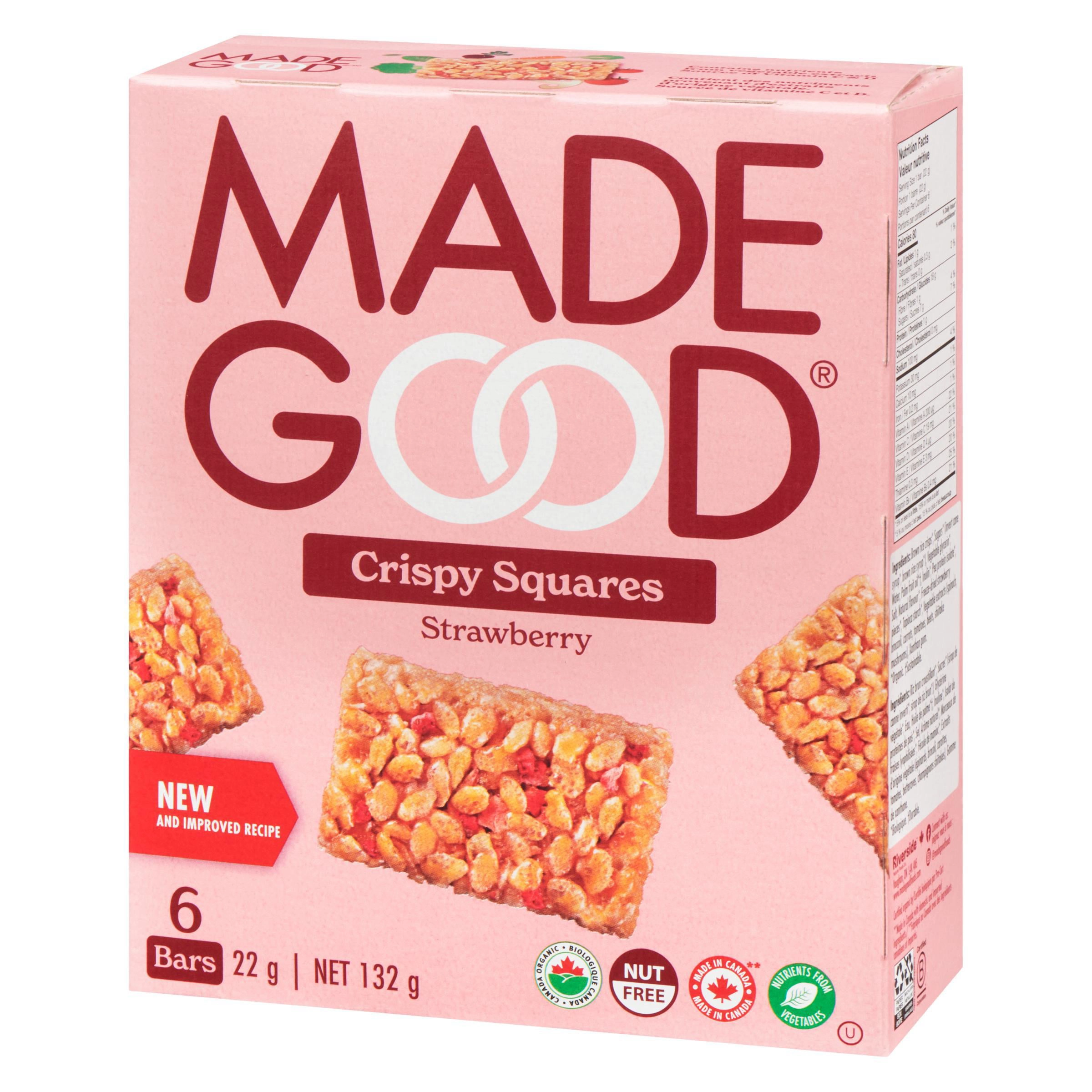MadeGood Strawberry Crispy Squares 6pk 132g - Image 7