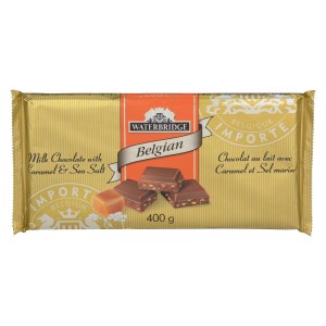 Waterbridge Caramel Sea Salt Belgium Chocolate Bar 400g