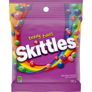 Skittles Wild Berry Chewy Candy, Bag, 191g