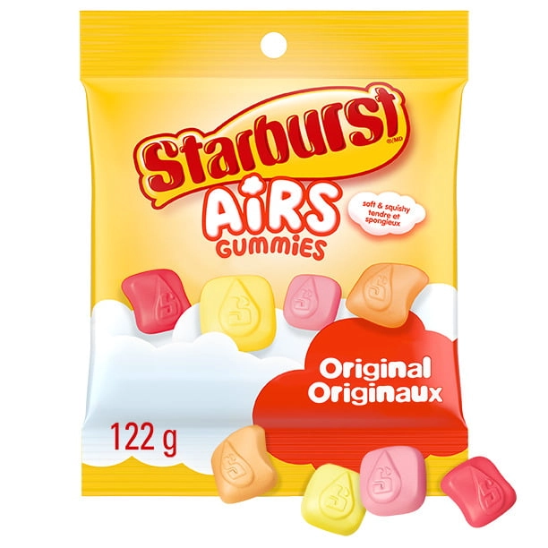 Starburst Airs Gummy Candy, Original Fruit, Sharing Bag, 122g