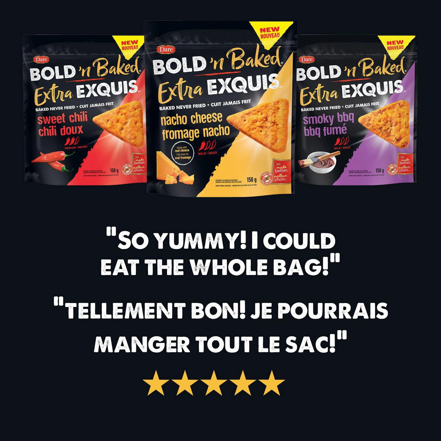 Dare Bold 'n Baked Nacho Cheese Crackers - Image 9