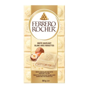 Ferrero Rocher® Premium Chocolate Bar, White Chocolate Hazelnut Bar 90g
