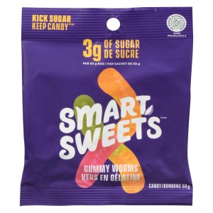 SmartSweets Gummy Worms, 50g Pouch