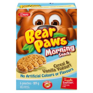 Bear Paws Morning Snack Cereal & Vanilla Yogourt Cookies