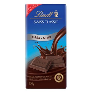 Lindt Swiss Classic Dark Chocolate Bar, 100g