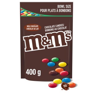 M&M's Milk Chocolate Candies, Bowl Size Bag, 400g