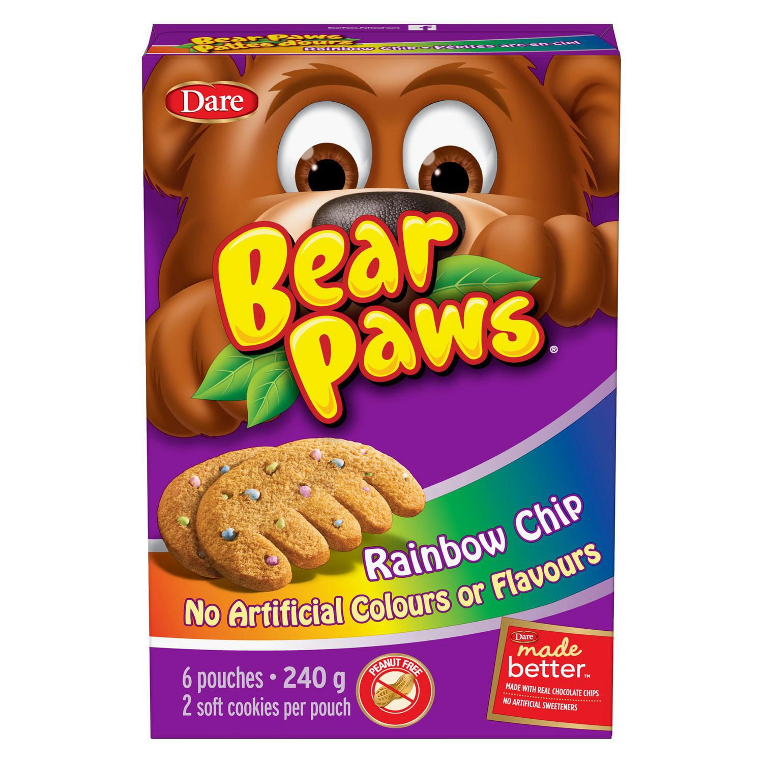 Bear Paws Rainbow Chip Cookies