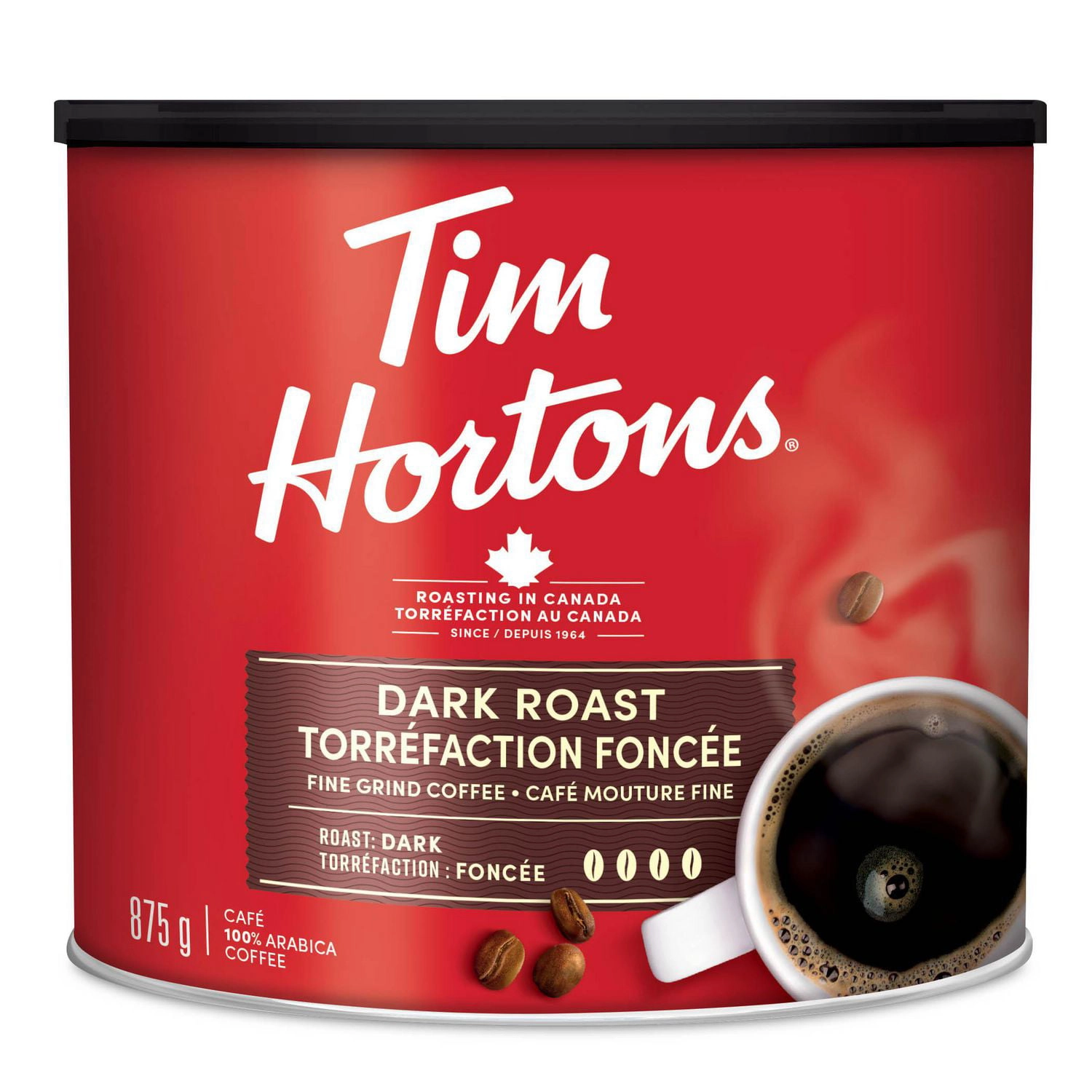 Tim Hortons Dark Roast Fine Grind Coffee 875 g