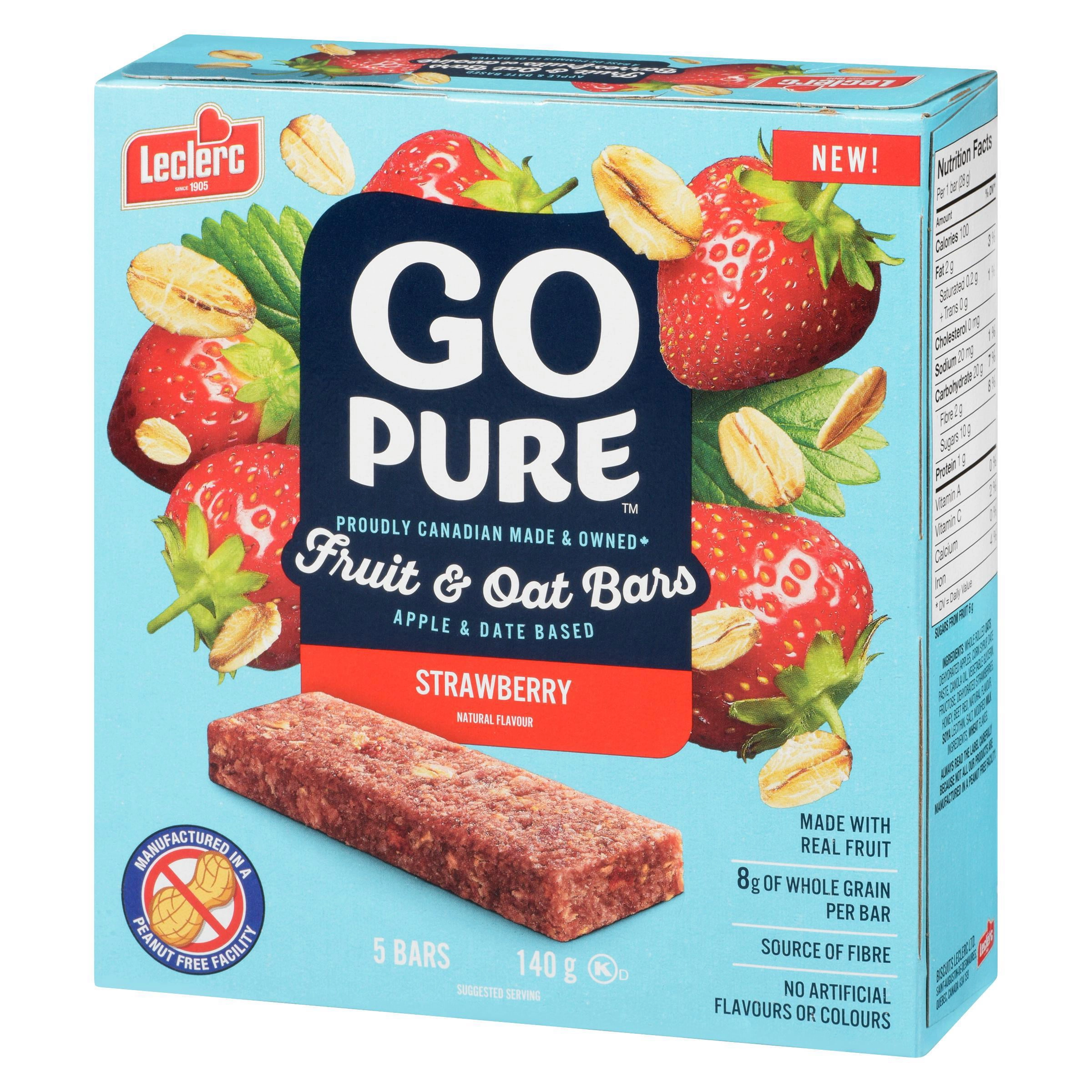 Go Pure Strawberry Fruit & Oat Bars 140g - Image 8