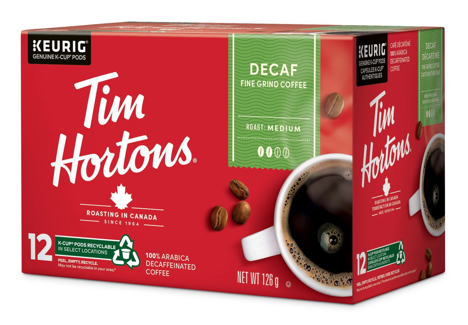 Tim Hortons Medium Roast Decaffeinated Coffee 126g - Image 5