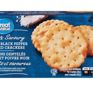 Great Value Sea Salt and Black Pepper Scalloped Crackers