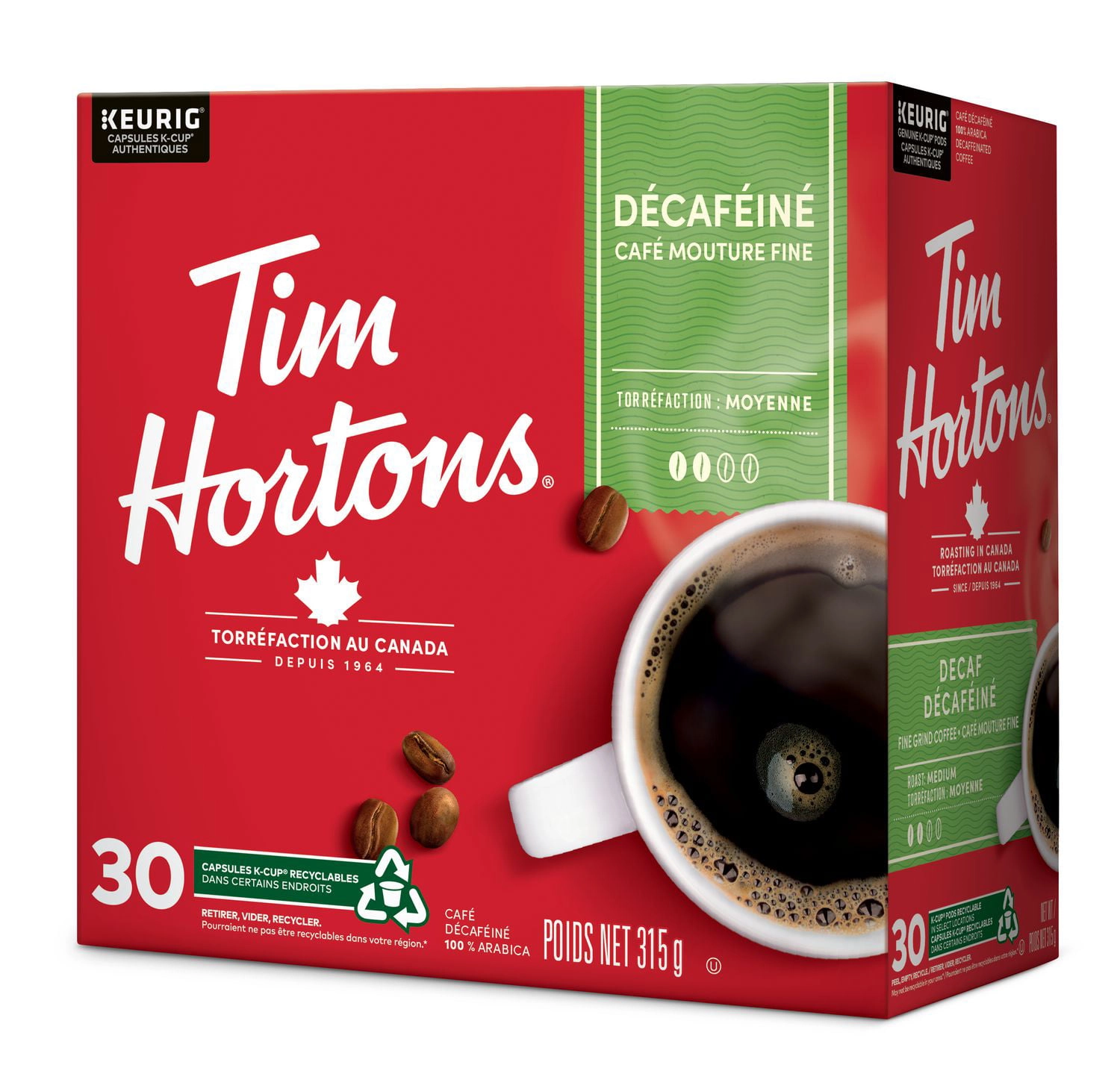 Tim Hortons Decaf Light Medium Roast Decaffeinated Coffee 315g - Image 8