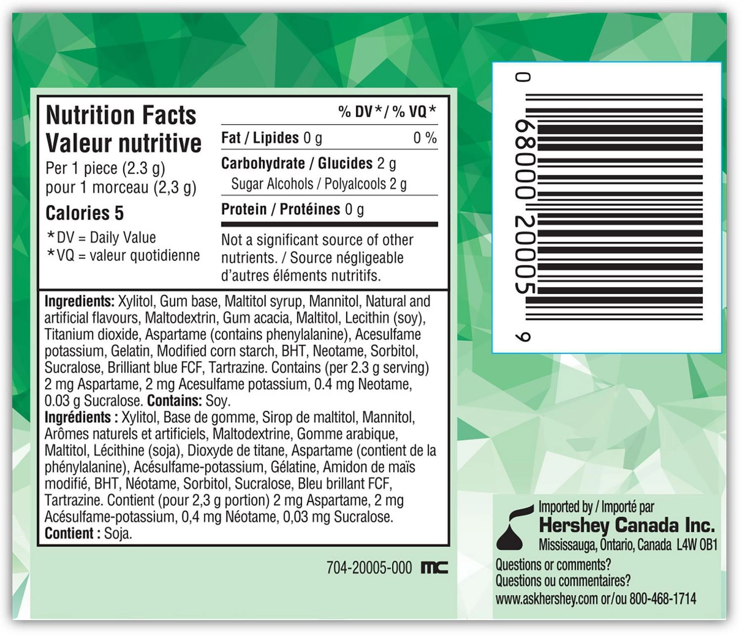 Hershey's ICE BREAKERS ICE CUBES Spearmint Sugar Free Gum - Image 2