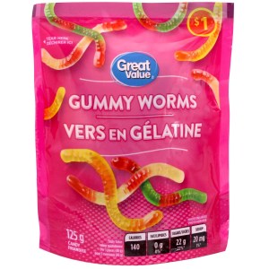 Great Value Gummy Worms 125g