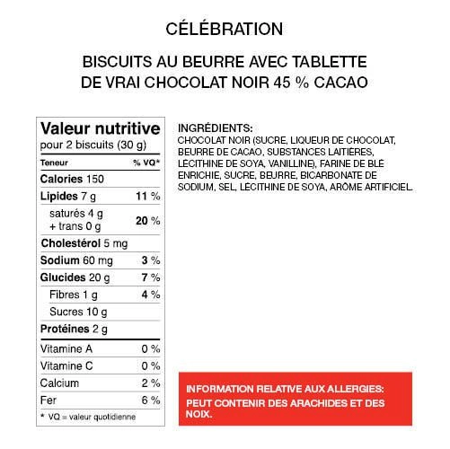 Celebration Dark Chocolate 45% Cocoa Butter Cookies - Image 5