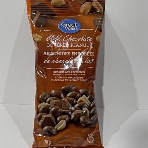 Great Value Milk Chocolate Covered Peanuts 70g