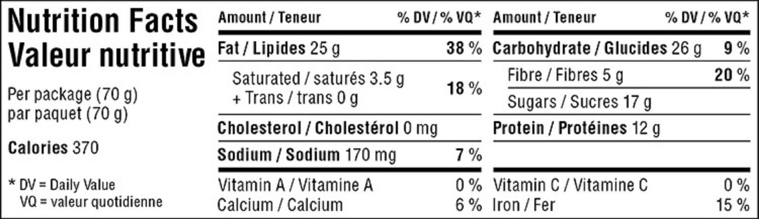 Great Value Fruit and Nut Trail Mix 70 g - Image 2