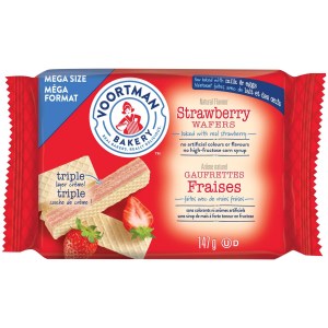 Voortman Strawberry Wafers, Mega Size 147g