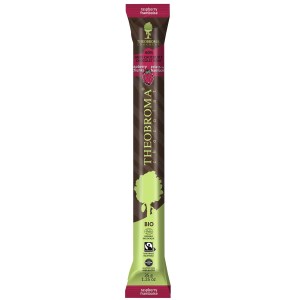 Theobroma Chocolat 60% Dark Chocolate Baton with Raspberry Chunks 31g