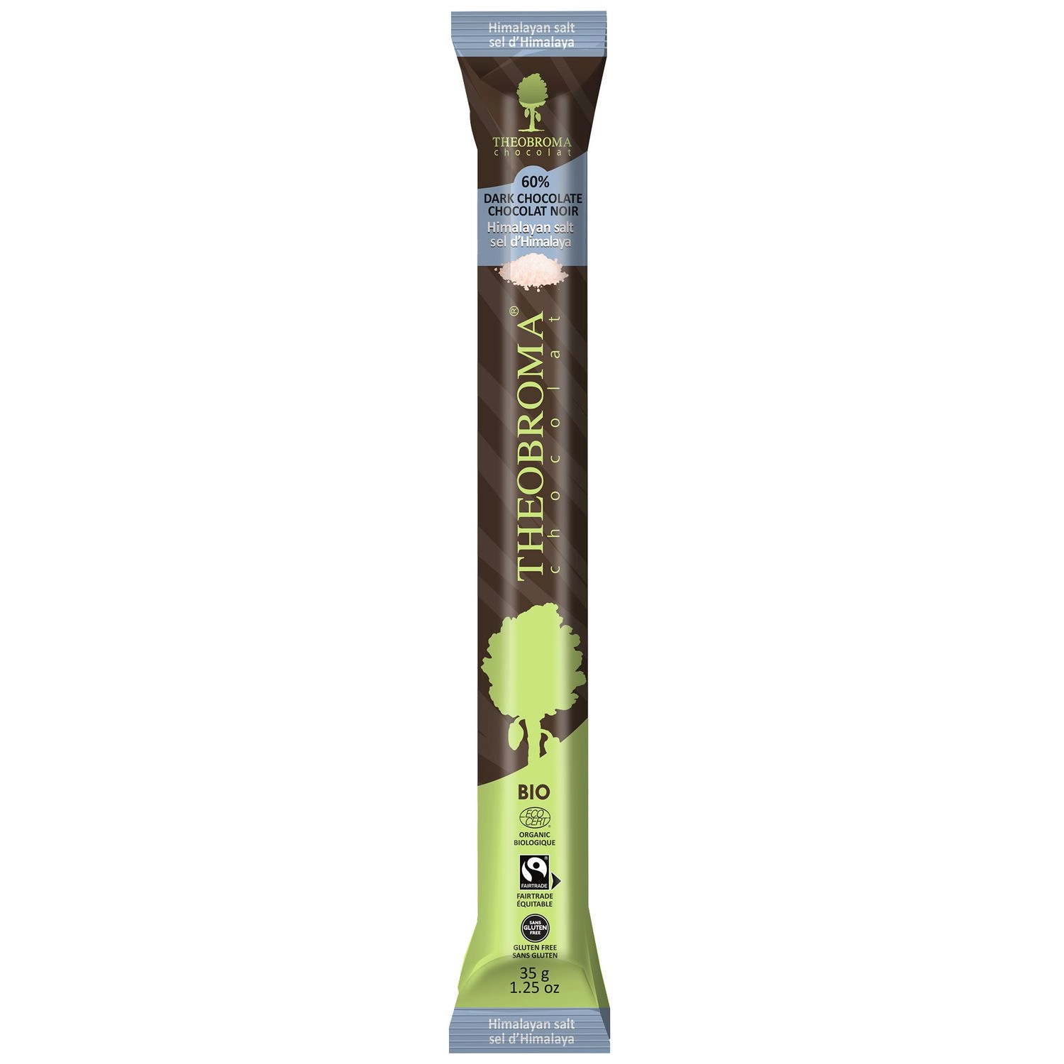 Theobroma Chocolat 60% Dark Chocolate Baton with Himalayan Salt