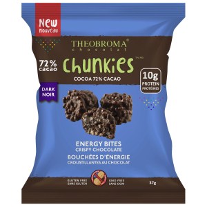 Theobroma Chocolat 72% Dark Energy Bites Crispy Chocolate Chunkies 37g