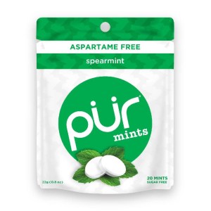 PUR Mints Sugar Free Mints with Xylitol - Natural Spearmint Flavour - 20 Pieces