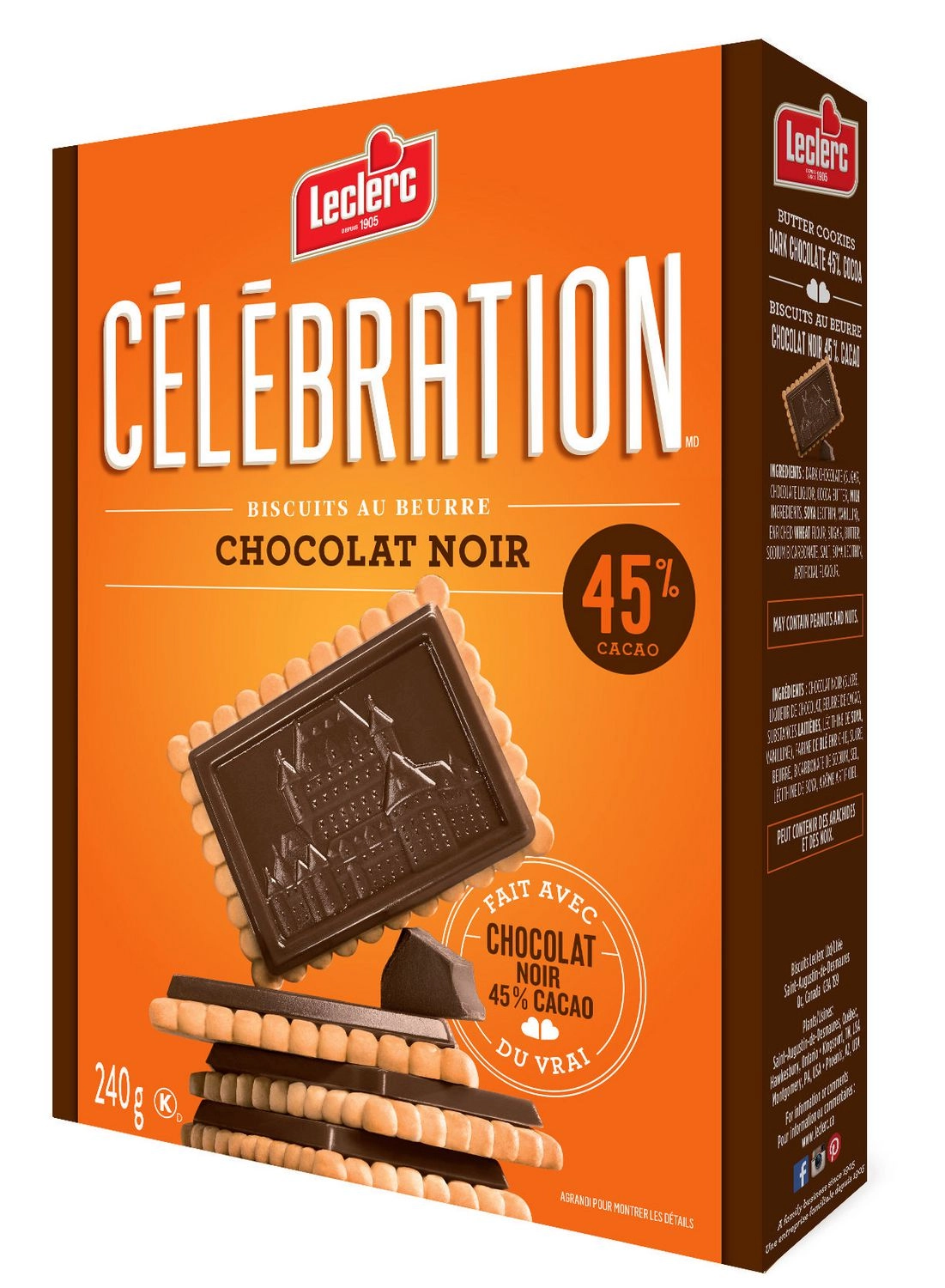 Celebration Dark Chocolate 45% Cocoa Butter Cookies - Image 2