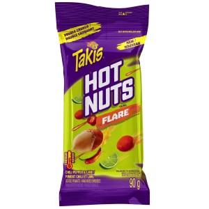 Takis Hot Nuts Flare Chili Pepper & Lime Coated Peanuts 90g