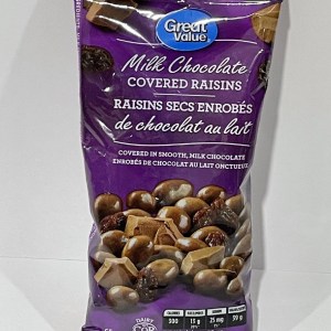 Great Value Milk Chocolate Covered Raisin 65g