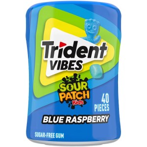 Trident Vibes Sour Patch Kids Blue Raspberry Sugar Free Gum