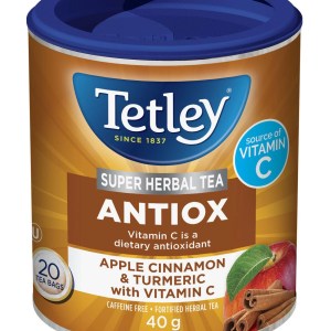 Tetley Super Herbal Tea-Antiox Apple Cinn & Tum w Vit C