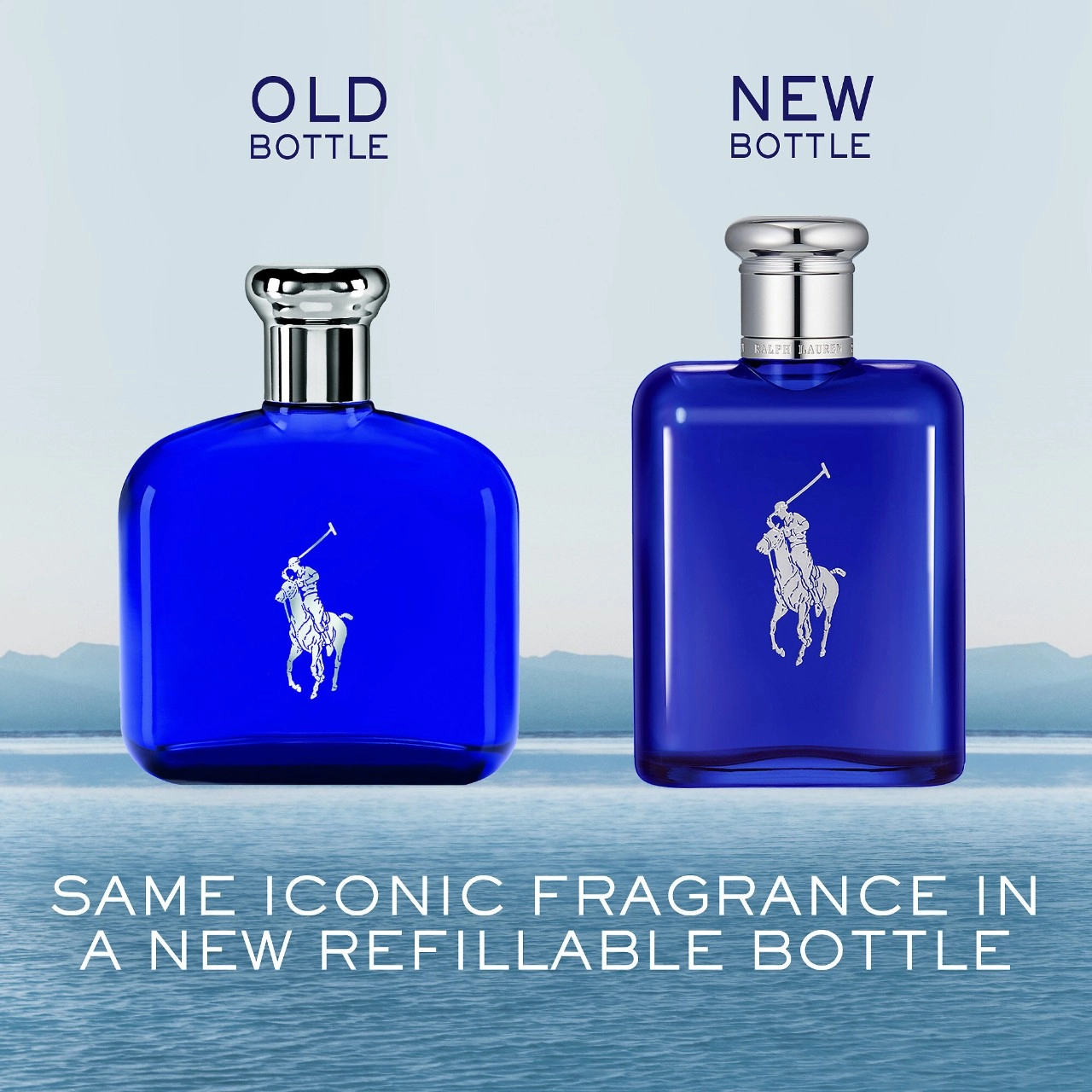 Ralph Lauren Polo Blue Eau de Toilette 4.2 oz/125 mL Earthy & Woody Basil Clary Sage Cucumber Patchouli - Image 4