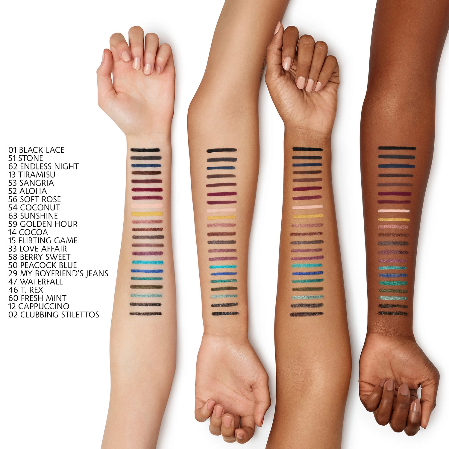 SEPHORA COLLECTION 12 Hour Contour Pencil Eyeliner - 01 Black Lace, Matte, Shimmer, Metallic - Image 2