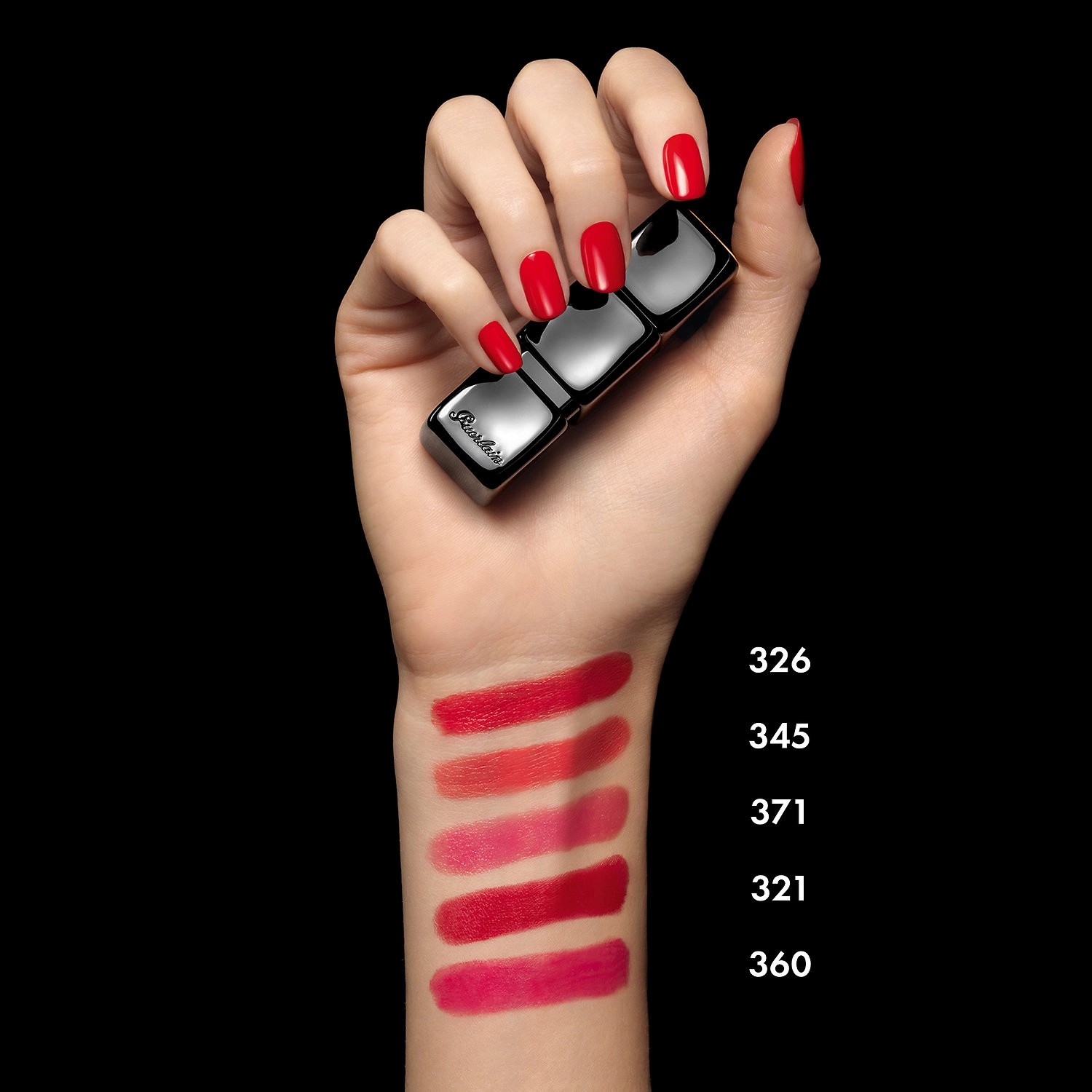 GUERLAIN KissKiss Creamy Satin Finish Lipstick Color: Red Insolence 320 - Image 2