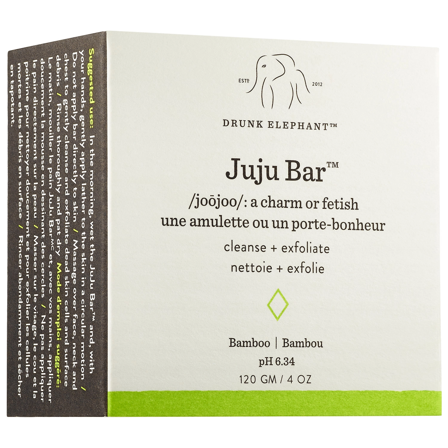 Drunk Elephant JuJu Exfoliating Bar 4 oz/120 g Vegan Beauty Collection - Image 2