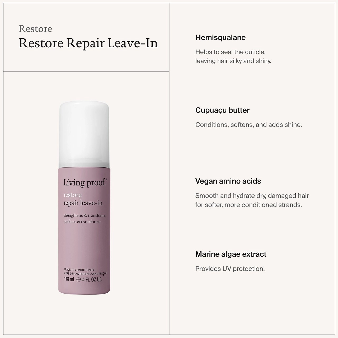 Living Proof Restore Repair Leave-In Conditioner 4 oz/118 mL - Image 2