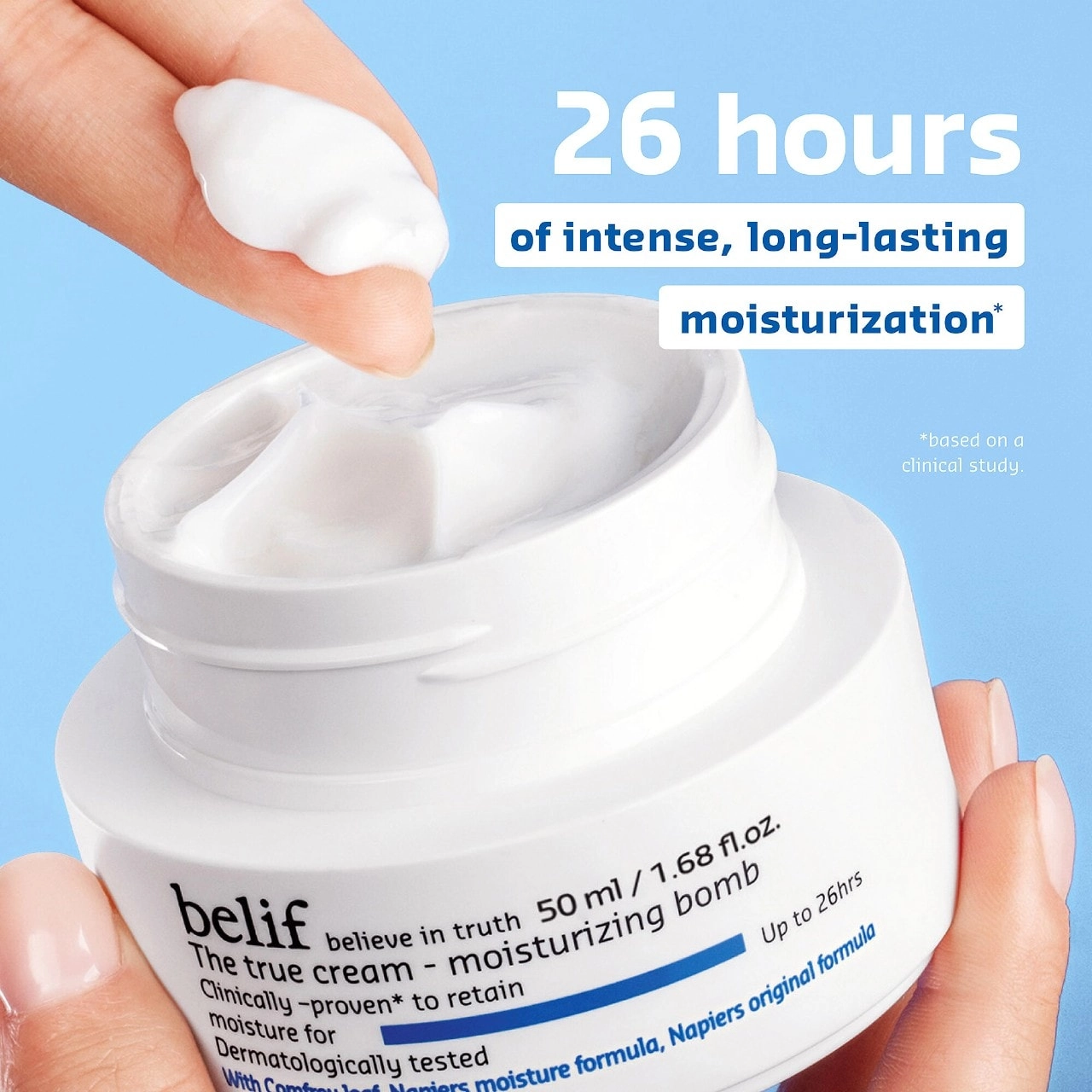 belif The True Cream Moisturizing Bomb With Oat Husk and Vitamin B 1.68 oz/50 mL - Image 3