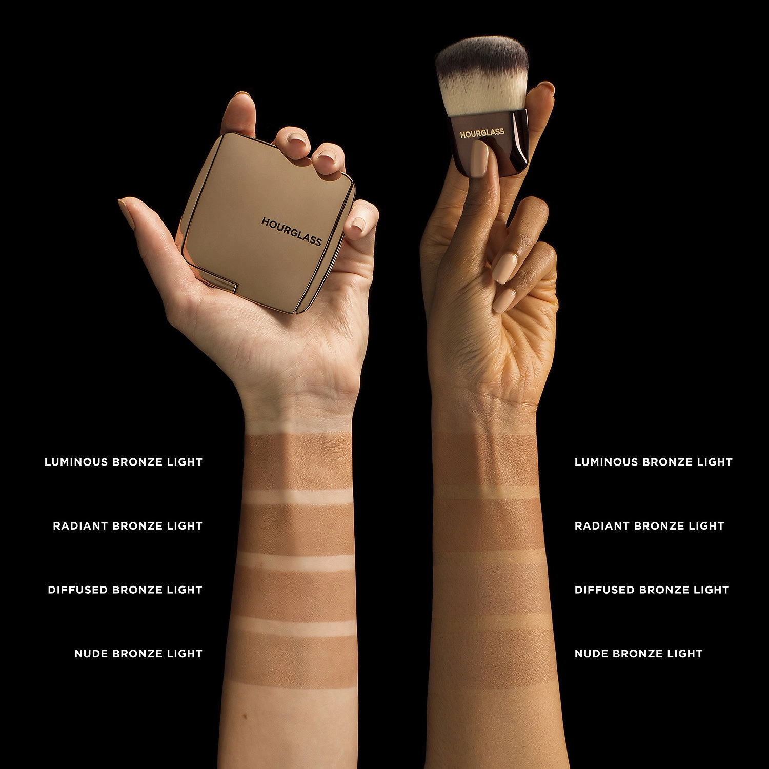 Hourglass Mini Ambient Lighting Bronzer - Luminous Bronze Light (Ideal for fair/light complexions) - Image 3