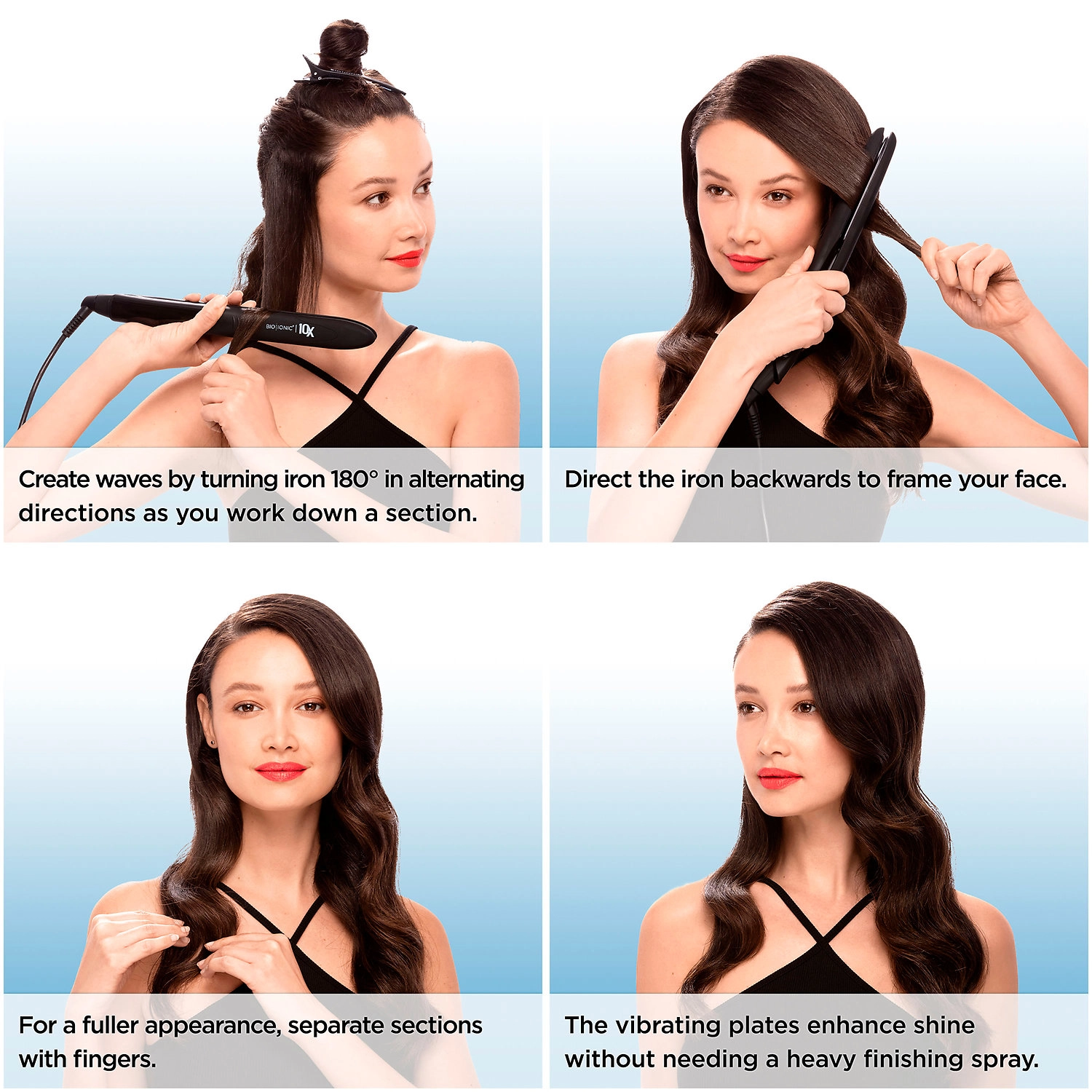 Bio Ionic 10X Pro Styling Iron 1" - High Shine Finish, All Hair Types - Image 9