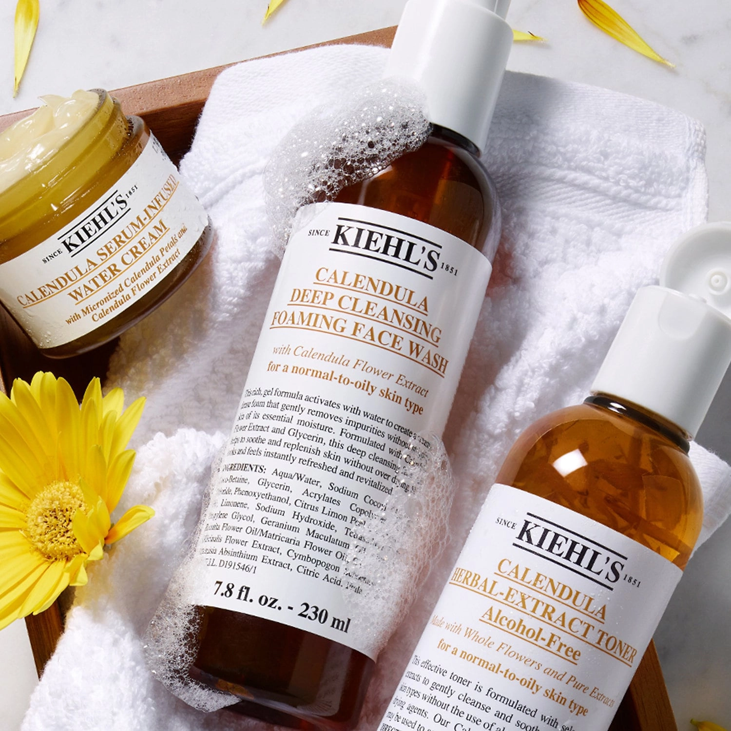 Kiehl's Since 1851 Calendula Deep Clean Foaming Face Wash 16.9 oz/500 ml for Oily, Combo, Normal Skin - Image 7