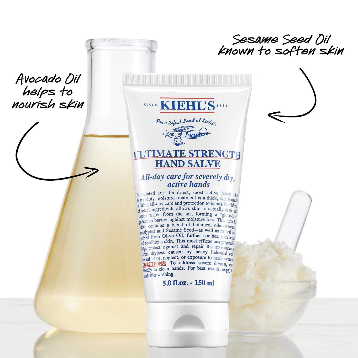 Kiehl's Since 1851 Ultimate Strength Hand Salve 5 oz/150 mL - Dryness, Uneven Texture - Image 5