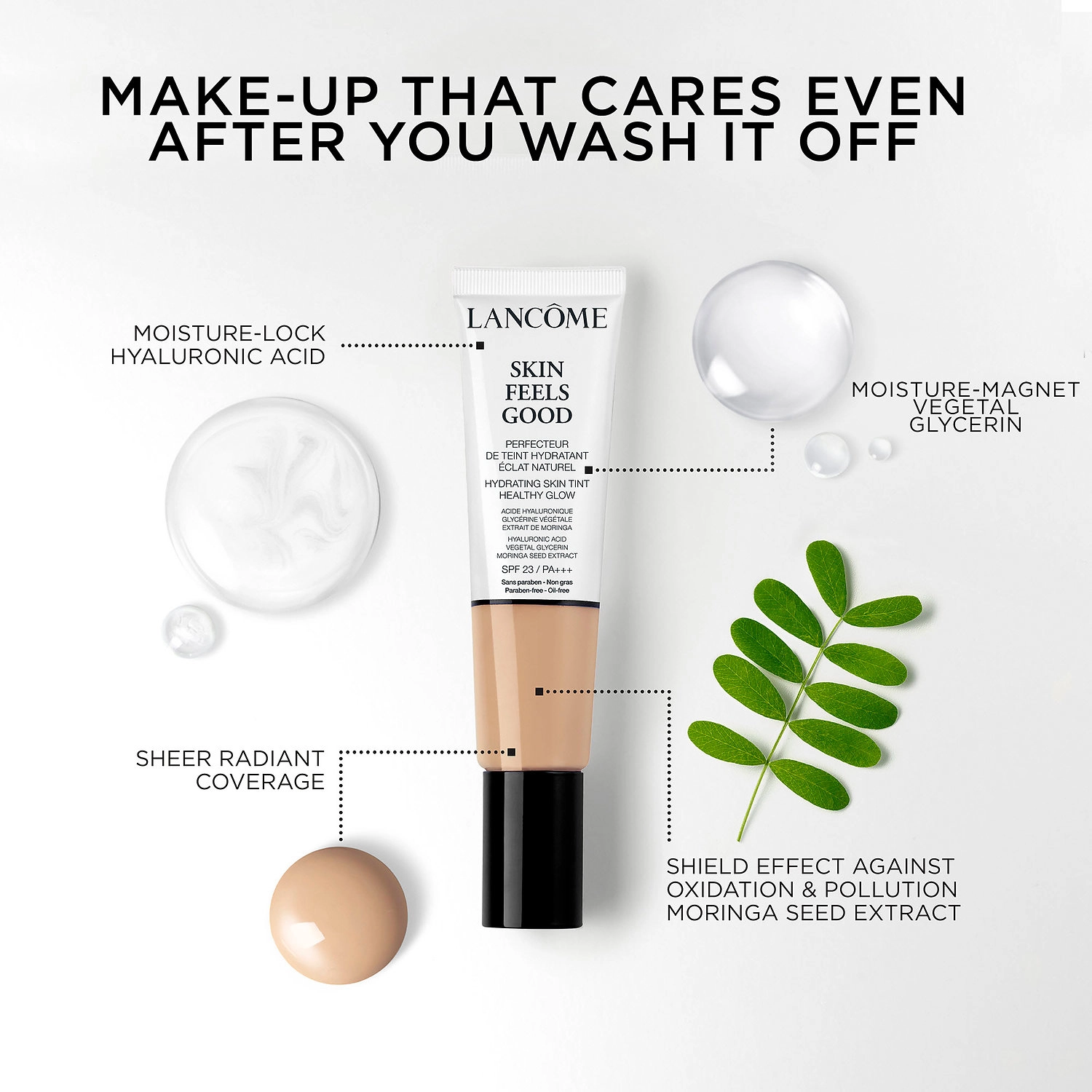 Lancôme SKIN FEELS GOOD Tinted Moisturizer with SPF 23 Color: 16C Real Suede - for Deep Skin with Cool Undertones - Image 5