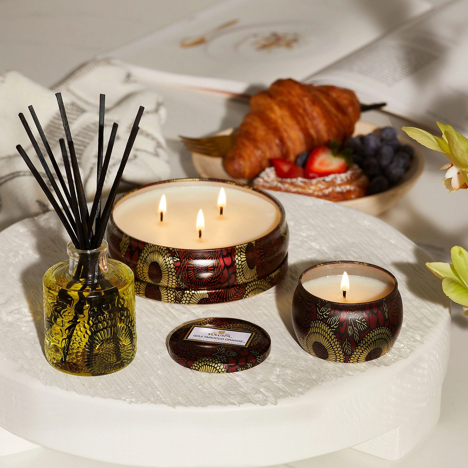 VOLUSPA Goji & Tarocco Orange Home Diffuser 3.4 oz/100 mL Fresh Scent - Image 4