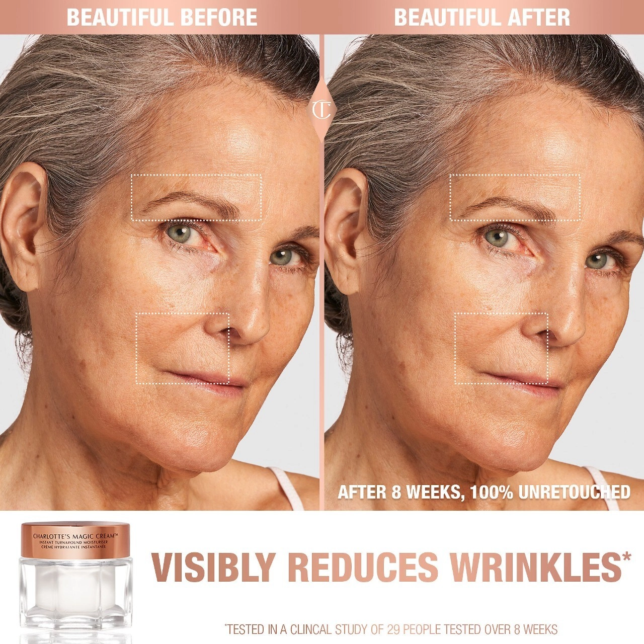 Charlotte Tilbury Magic Cream Moisturizer with Hyaluronic Acid 1.0 oz/30 mL Refill - Dry Skin, Anti-Aging - Image 4