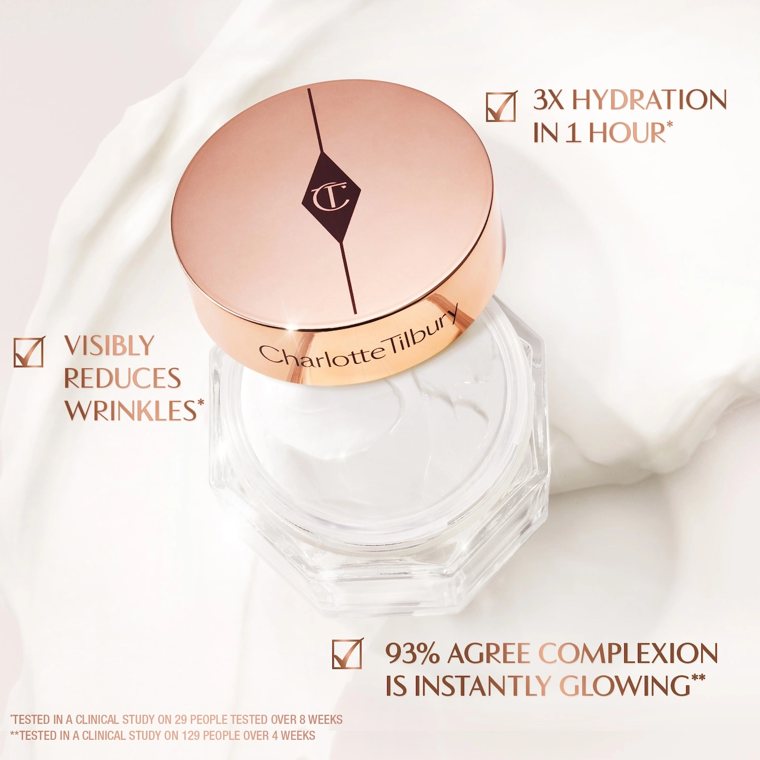 Charlotte Tilbury Refillable Jumbo Magic Cream Moisturizer with Hyaluronic Acid 5.0 oz/150 ml Refill - Image 5